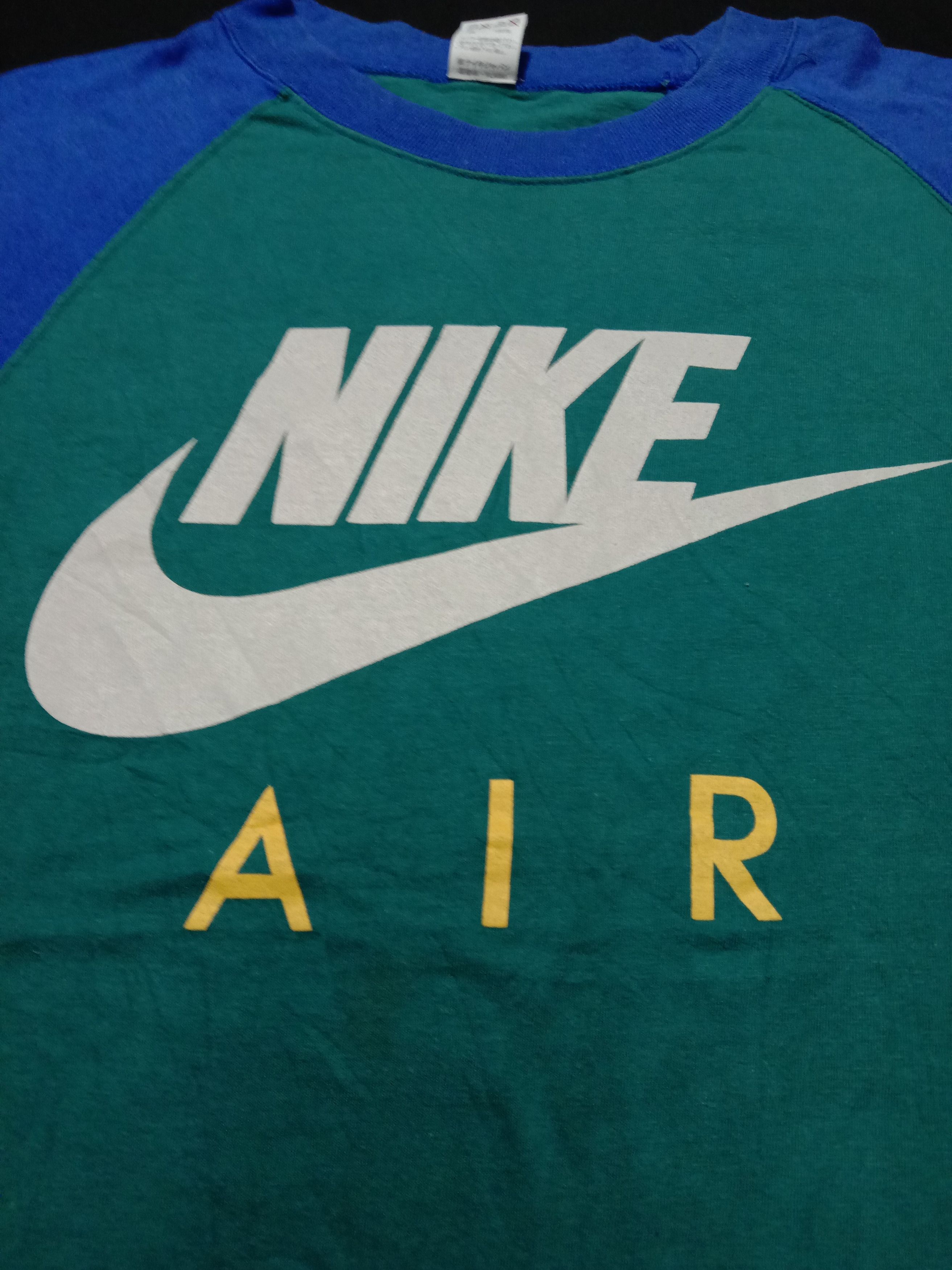 Nike Vintage 90s Nike Air Swoosh Big Logo Gray Label Tee Size US M / EU 48-50 / 2 - 2 Thumbnail