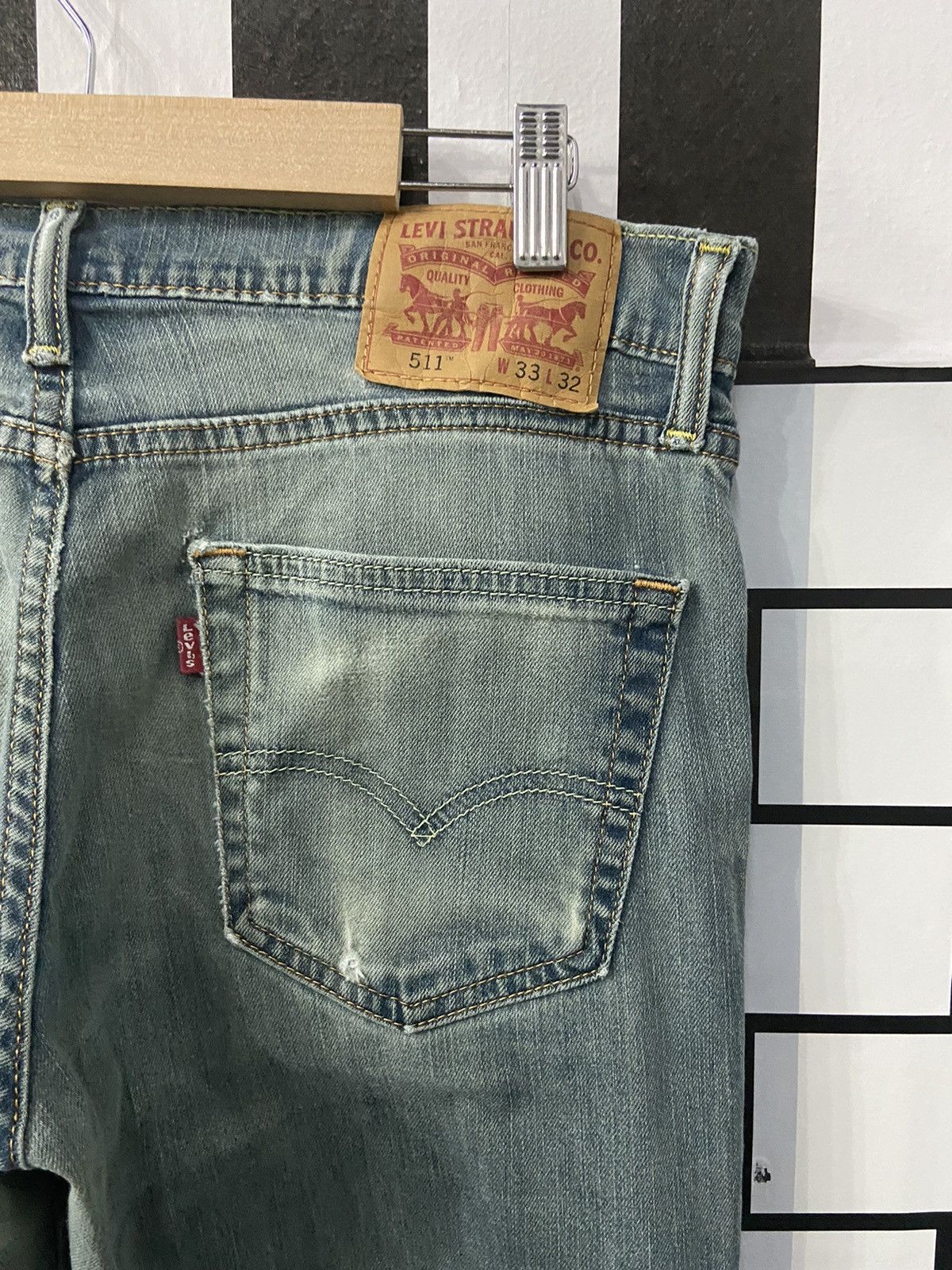 Levi's × Vintage Vintage Levi’s 511 Blue Green Denim Pants 33X32 Size US 33 - 13 Thumbnail