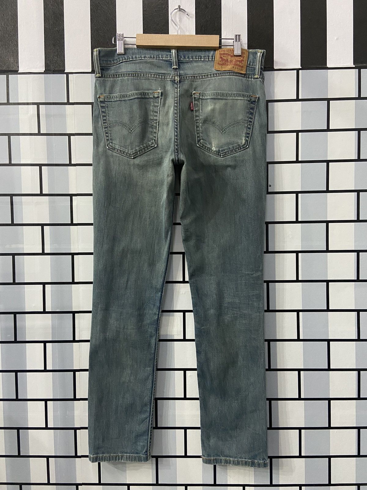 Levi's × Vintage Vintage Levi’s 511 Blue Green Denim Pants 33X32 Size US 33 - 2 Thumbnail
