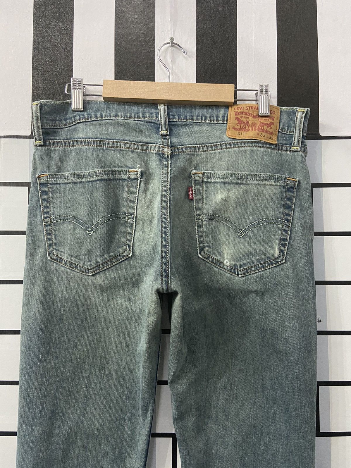 Levi's × Vintage Vintage Levi’s 511 Blue Green Denim Pants 33X32 Size US 33 - 9 Thumbnail