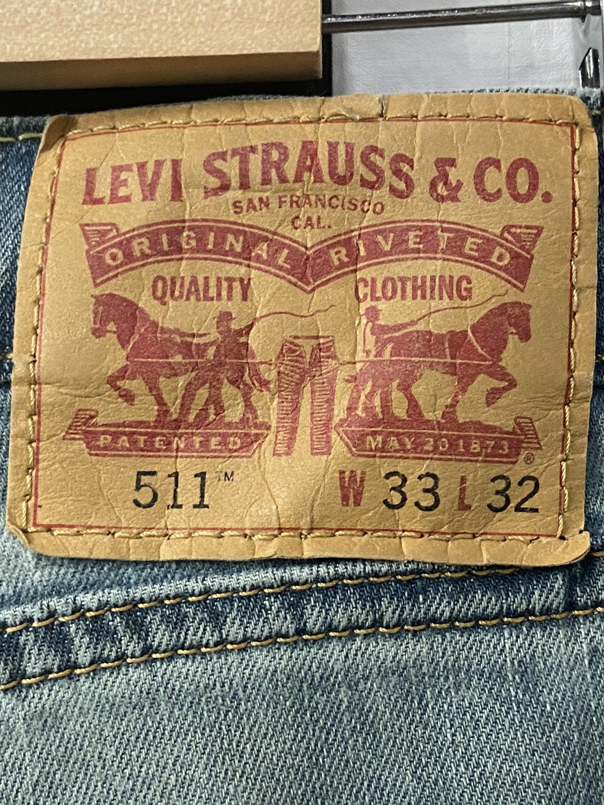 Levi's × Vintage Vintage Levi’s 511 Blue Green Denim Pants 33X32 Size US 33 - 16 Thumbnail