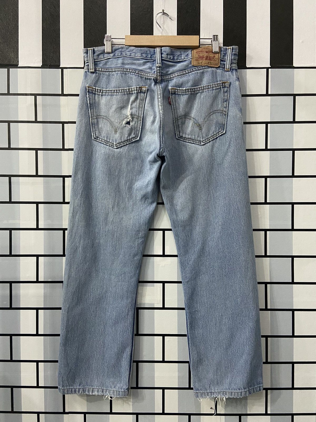 Levi's × Vintage Vintage Levi’s 505 Straight Fit Distressed Denim Pants Size US 32 / EU 48 - 2 Thumbnail