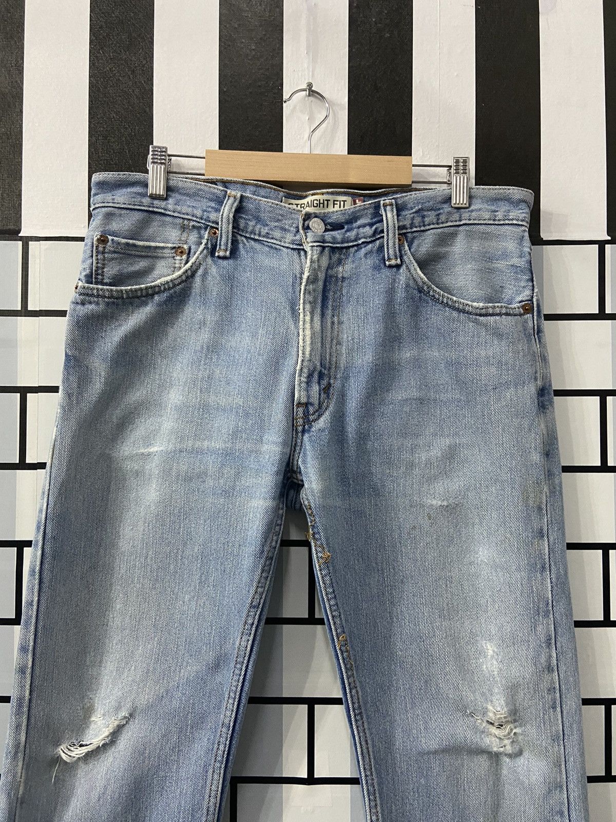 Levi's × Vintage Vintage Levi’s 505 Straight Fit Distressed Denim Pants Size US 32 / EU 48 - 4 Thumbnail