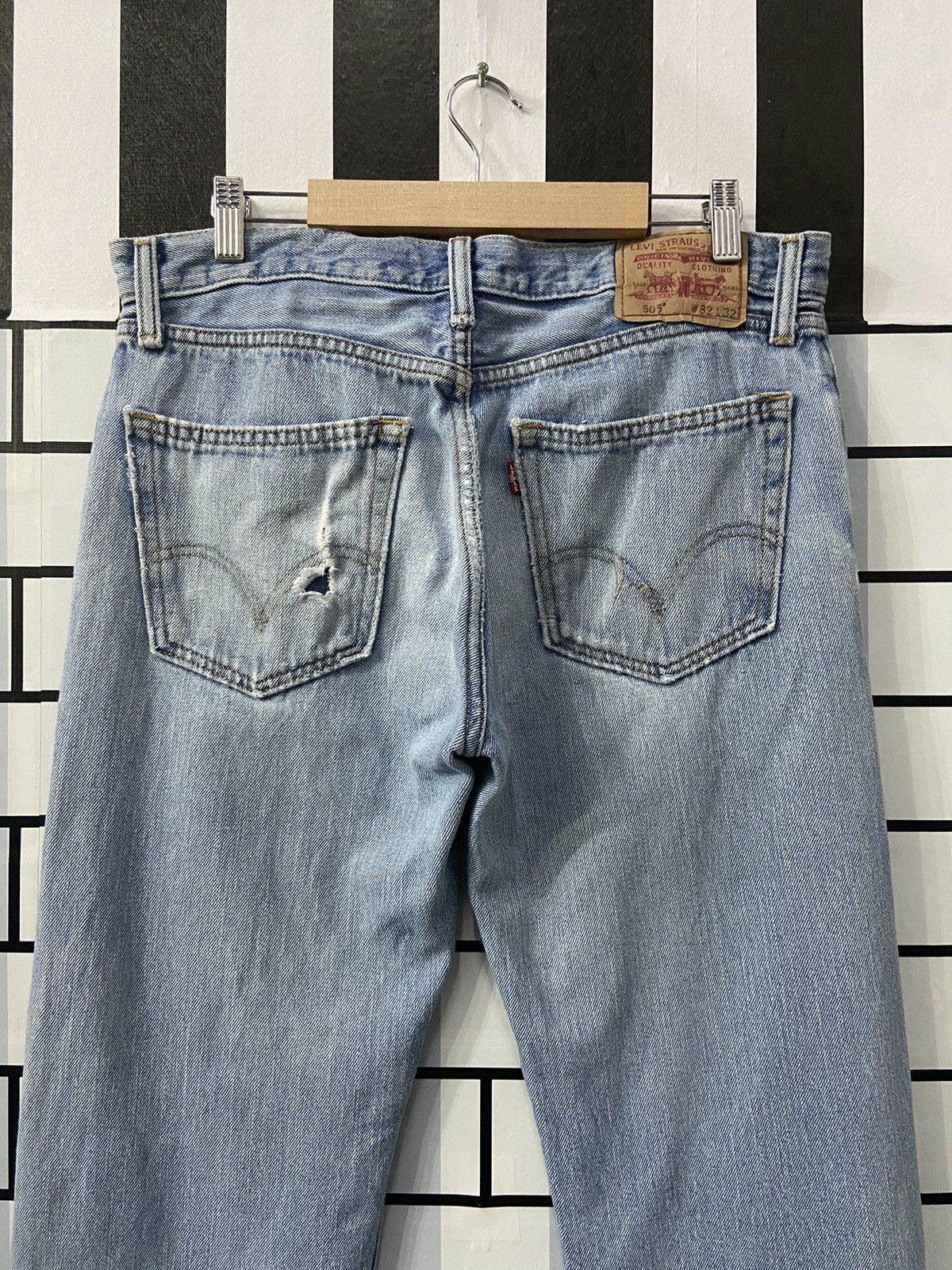 Levi's × Vintage Vintage Levi’s 505 Straight Fit Distressed Denim Pants Size US 32 / EU 48 - 14 Thumbnail