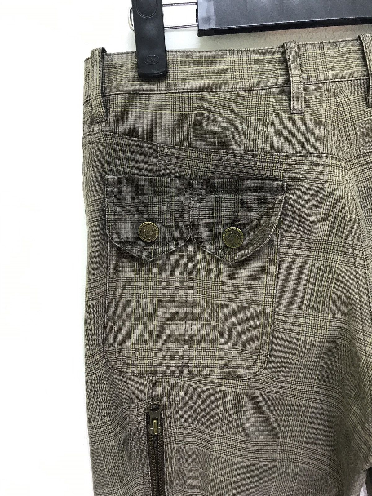 Japanese Brand Long Zipped Jeans The Nine Heads Japan Slim Plaid Size US 29 - 3 Thumbnail
