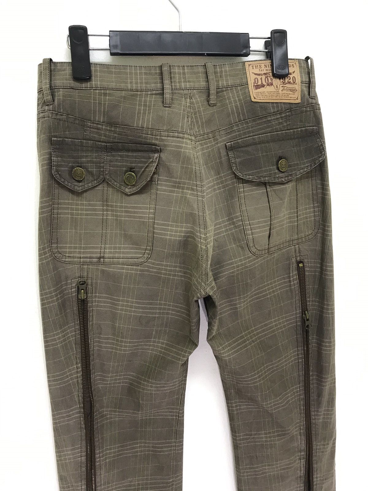 Japanese Brand Long Zipped Jeans The Nine Heads Japan Slim Plaid Size US 29 - 5 Thumbnail
