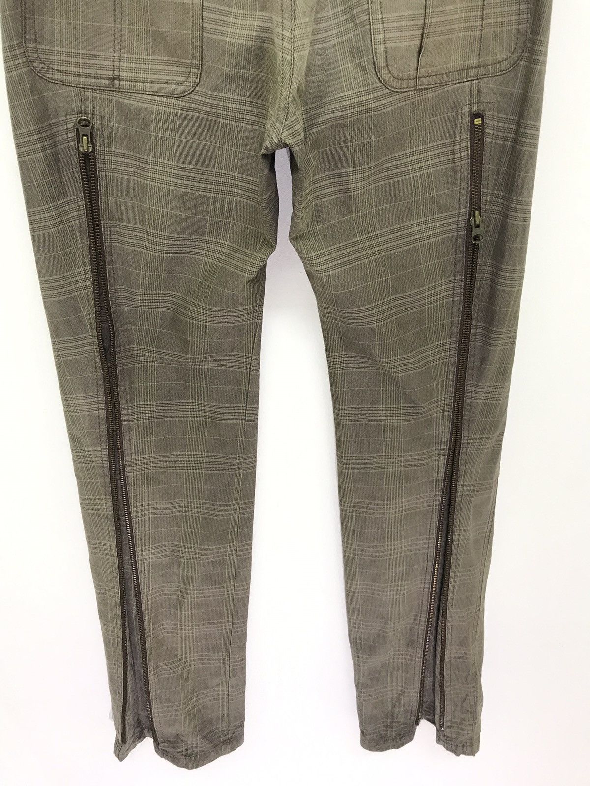 Japanese Brand Long Zipped Jeans The Nine Heads Japan Slim Plaid Size US 29 - 2 Thumbnail