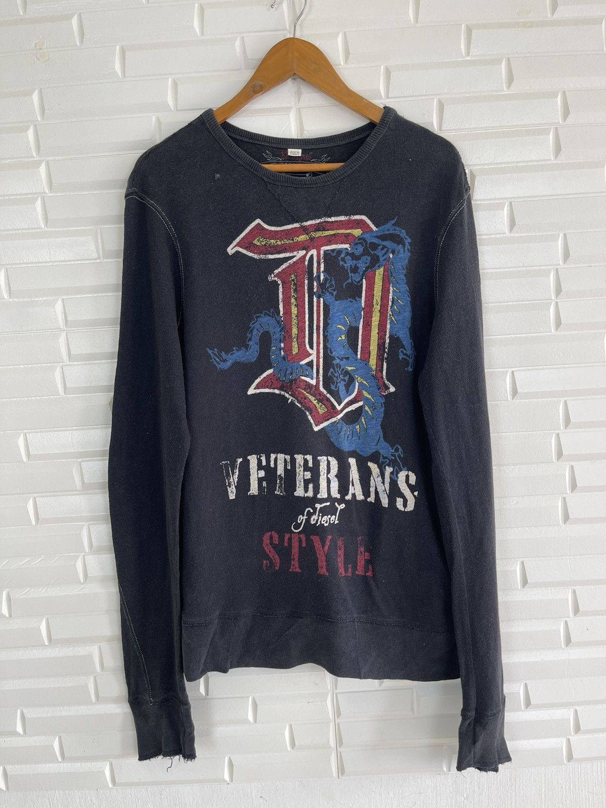 Diesel Vintage DIESEL Sweatshirt Black Minimalist Size US M / EU 48-50 / 2 - 5 Thumbnail