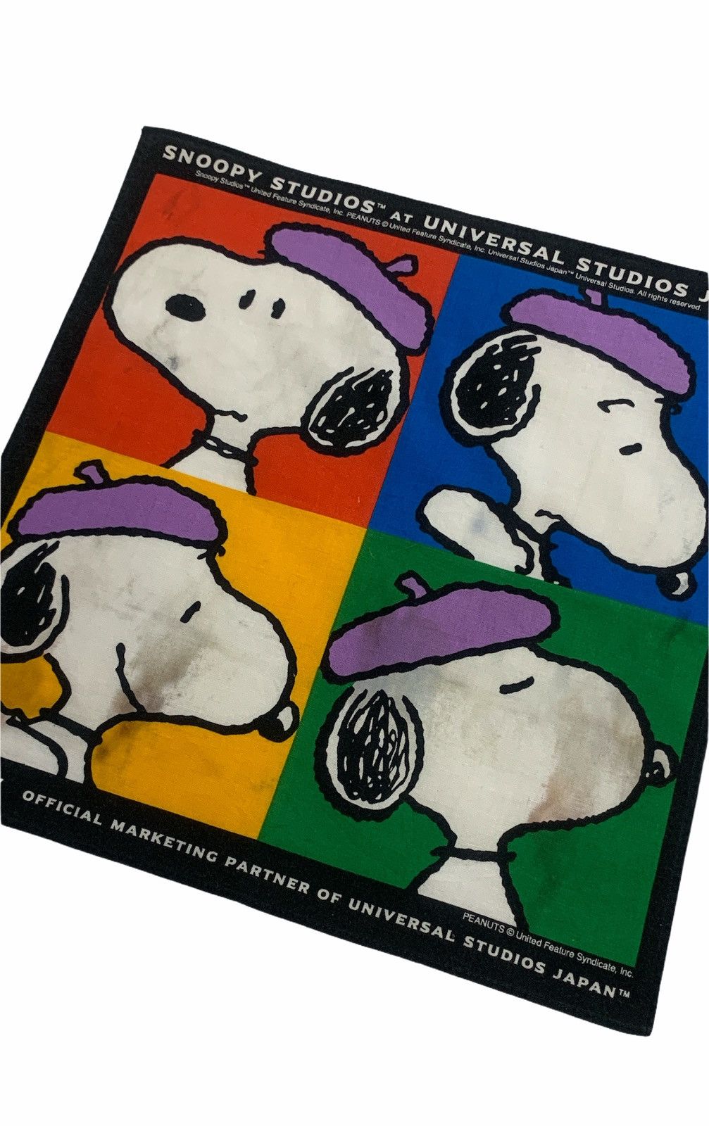 Peanuts snoopy peanuts bandana handkerchief neckerchief scarf Size ONE SIZE - 3 Thumbnail