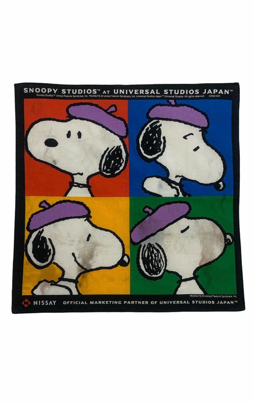 Peanuts snoopy peanuts bandana handkerchief neckerchief scarf Size ONE SIZE - 1 Thumbnail