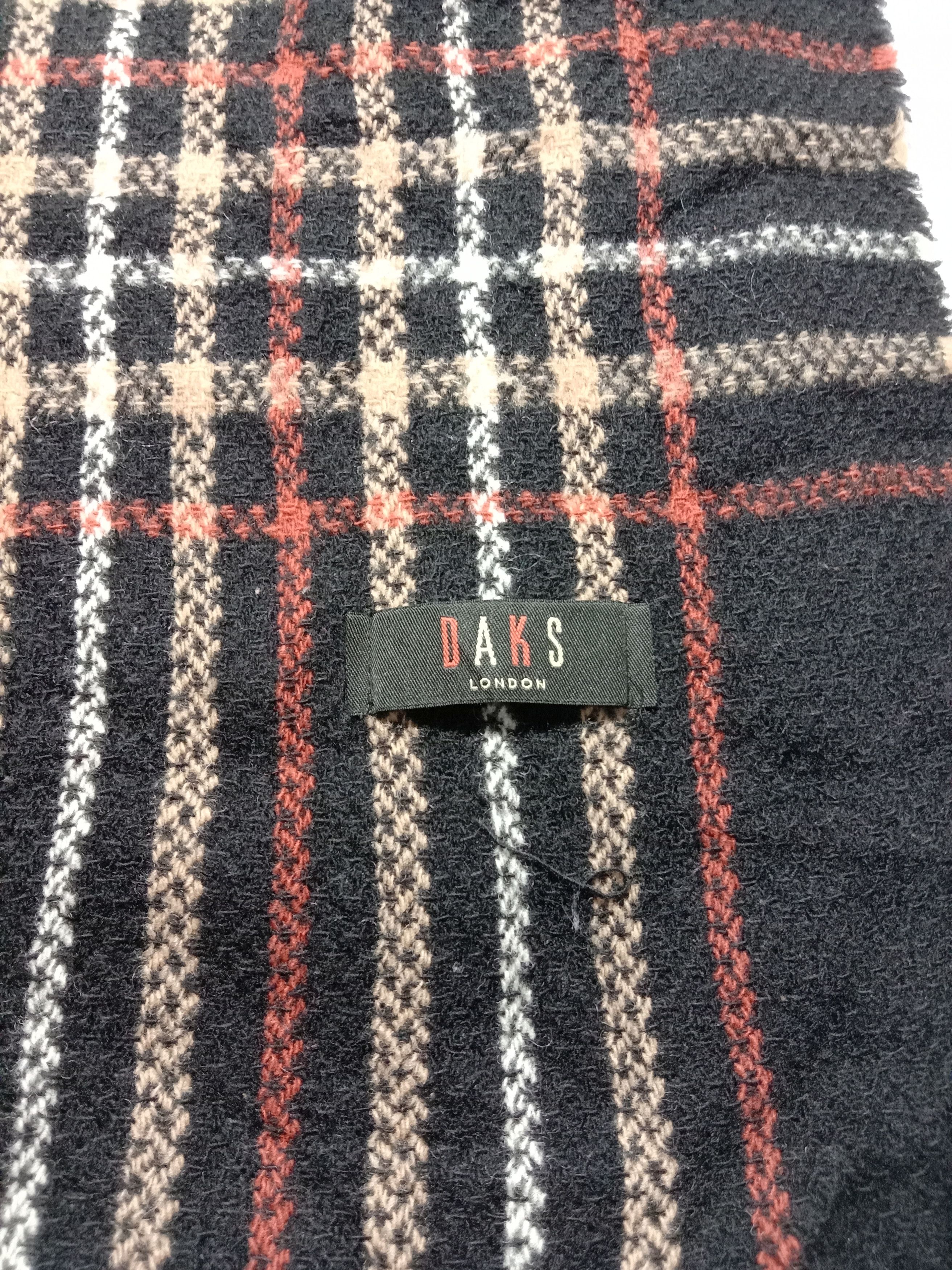DAKS DAKS Scarf Muffler Cashmere Neckwear Plaid Check Design Size ONE SIZE - 1 Thumbnail