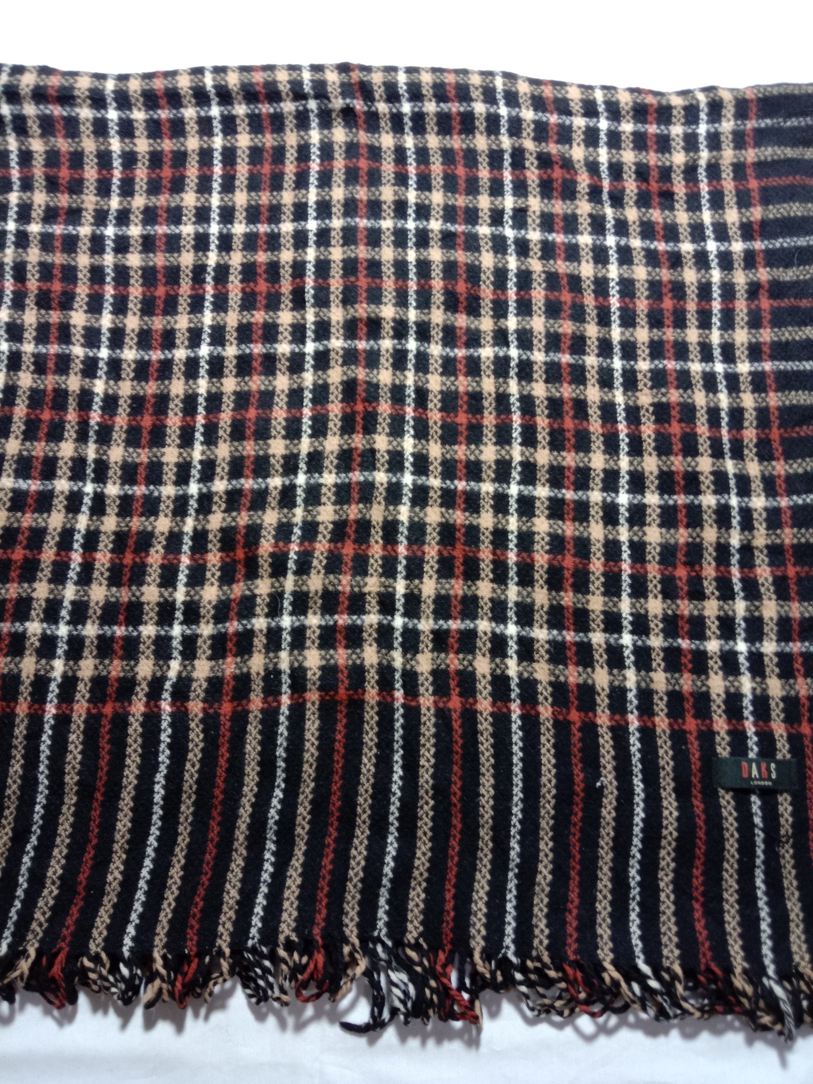DAKS DAKS Scarf Muffler Cashmere Neckwear Plaid Check Design Size ONE SIZE - 3 Thumbnail