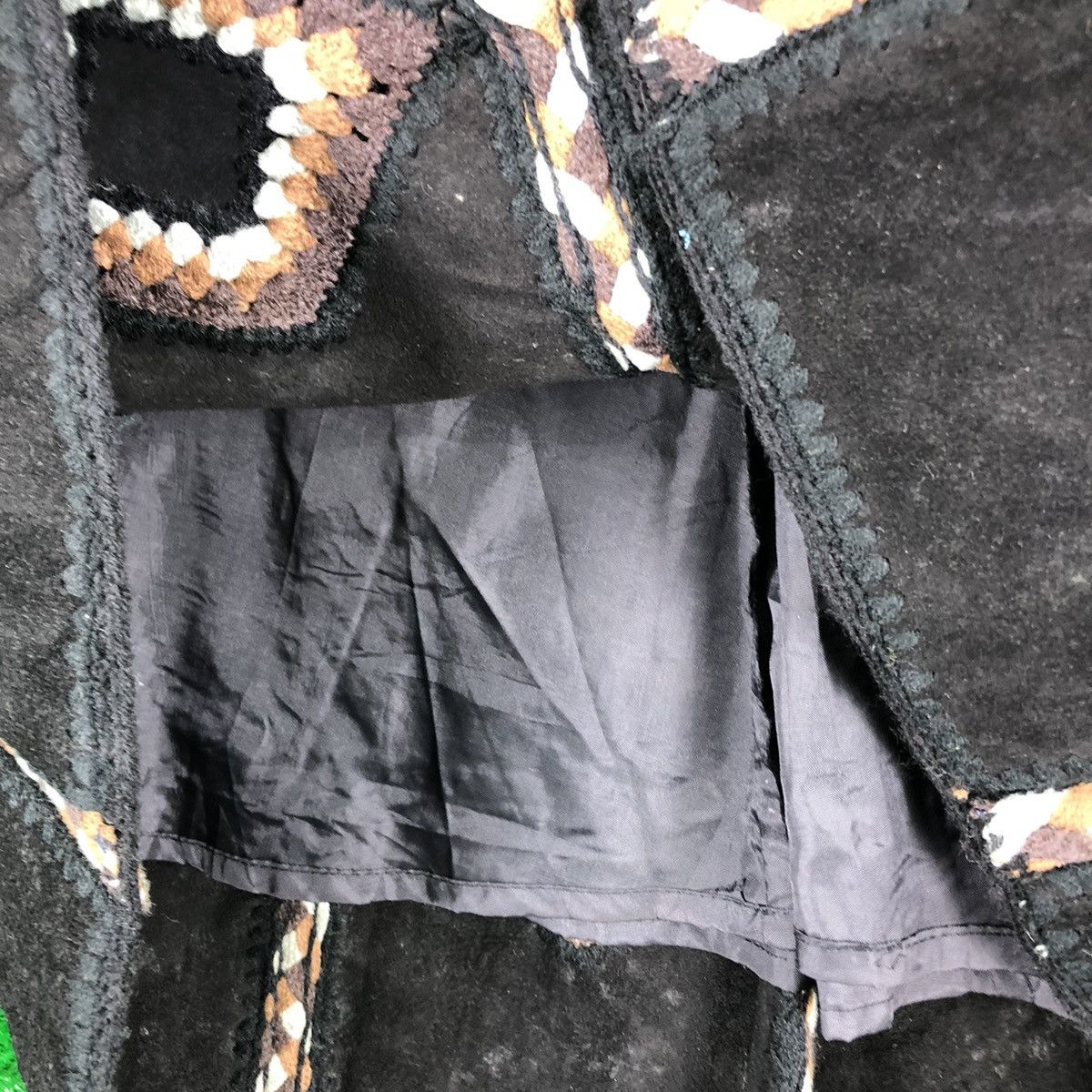 Native Vintage Suede Leather Midi Skirt Native Art Unbrand Size 26" / US 2 / IT 38 - 8 Thumbnail