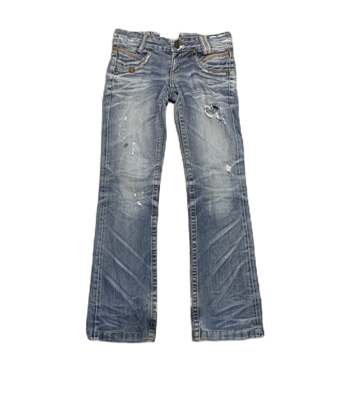image of Archival Clothing x Vintage Lolita Flare Bootcut Jeans in Blue Denim, Men's (Size 29)