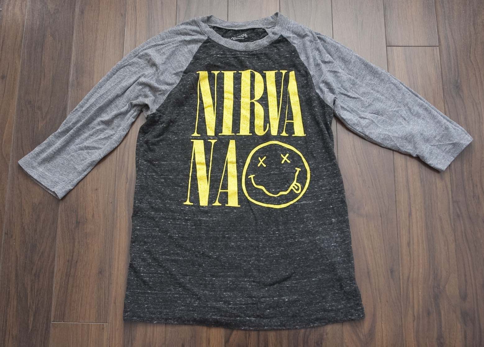 Band Tees × Nirvana Nirvana T Shirt Raglan Smiley Size M Size US M / EU 48-50 / 2 - 1 Thumbnail