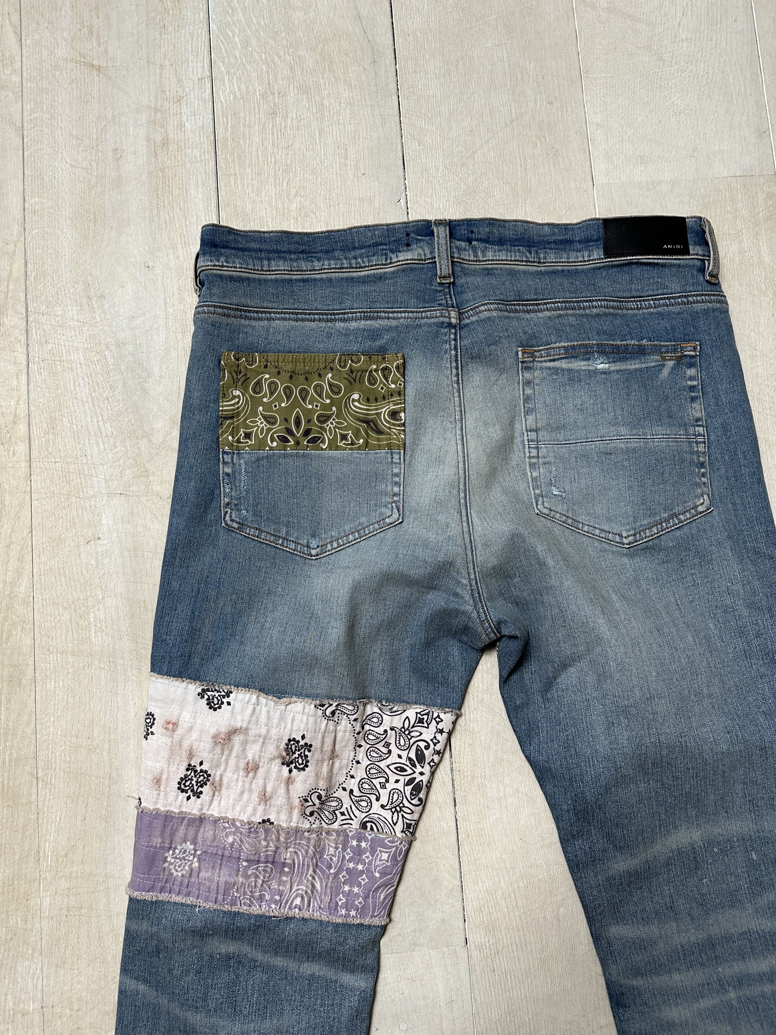 Amiri AMIRI BANDANA ART PATCH JEANS Size US 38 / EU 54 - 10 Thumbnail