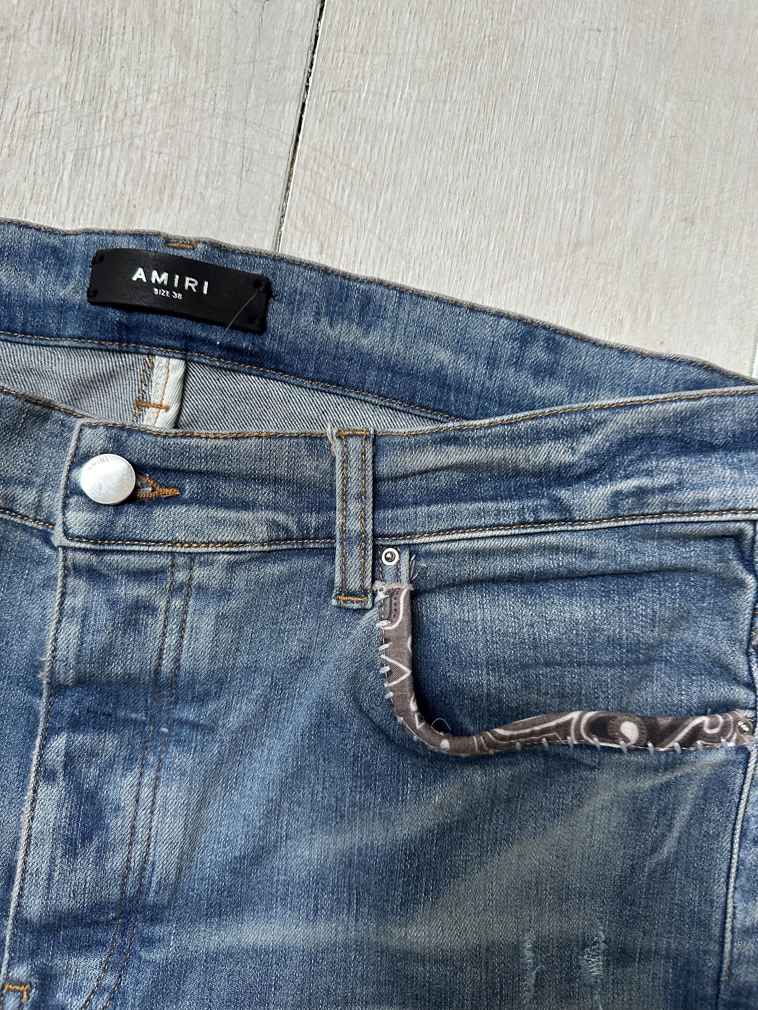 Amiri AMIRI BANDANA ART PATCH JEANS Size US 38 / EU 54 - 4 Thumbnail