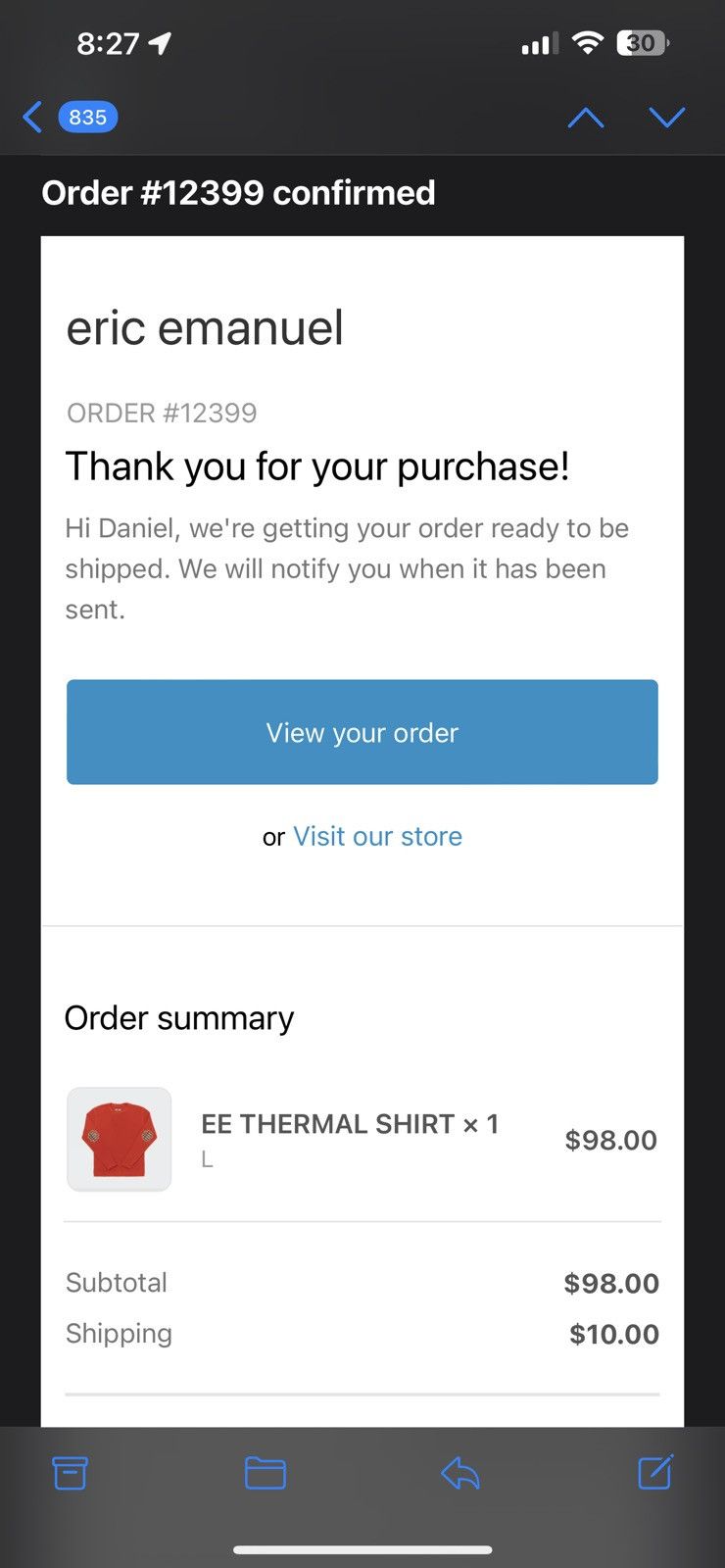 Eric Emanuel Eric Emanuel Thermal Size US L / EU 52-54 / 3 - 7 Thumbnail