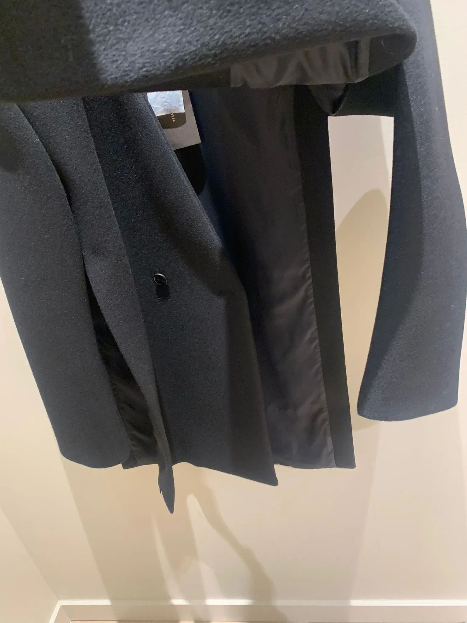 Bottega Veneta Compact Dry Wool Coat in Black Size US L / EU 52-54 / 3 - 7 Thumbnail