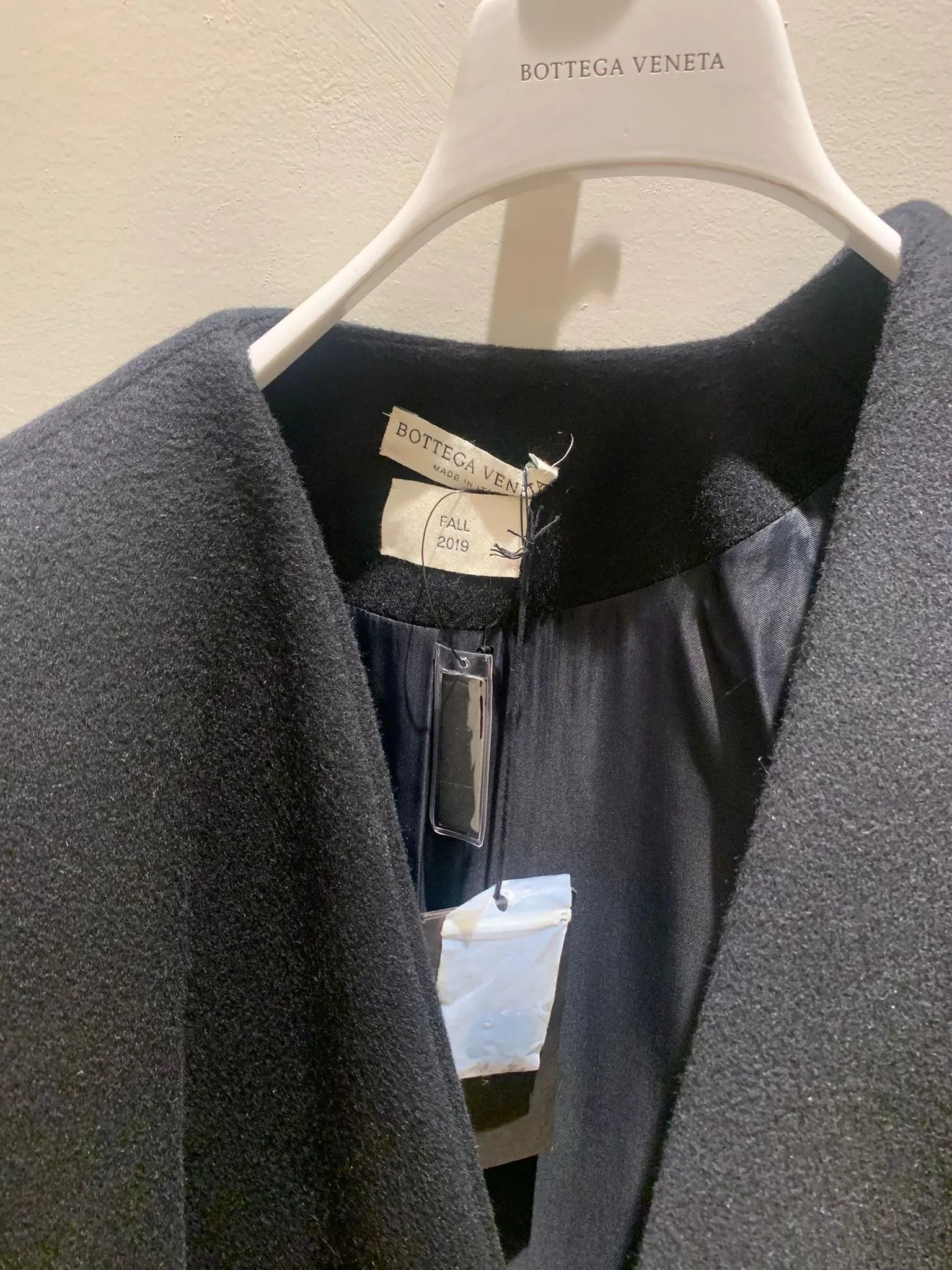 Bottega Veneta Compact Dry Wool Coat in Black Size US L / EU 52-54 / 3 - 6 Thumbnail
