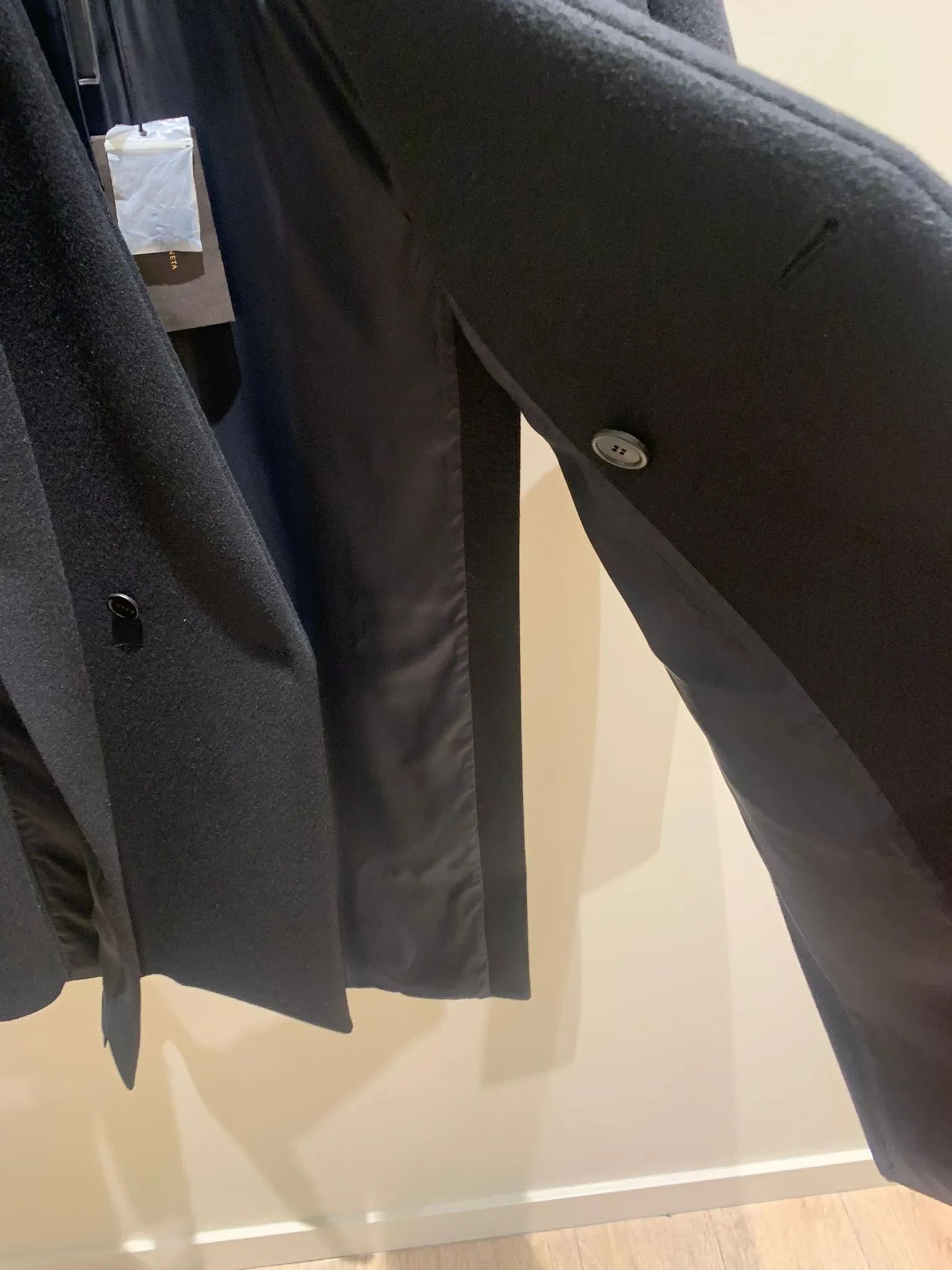 Bottega Veneta Compact Dry Wool Coat in Black Size US L / EU 52-54 / 3 - 5 Thumbnail