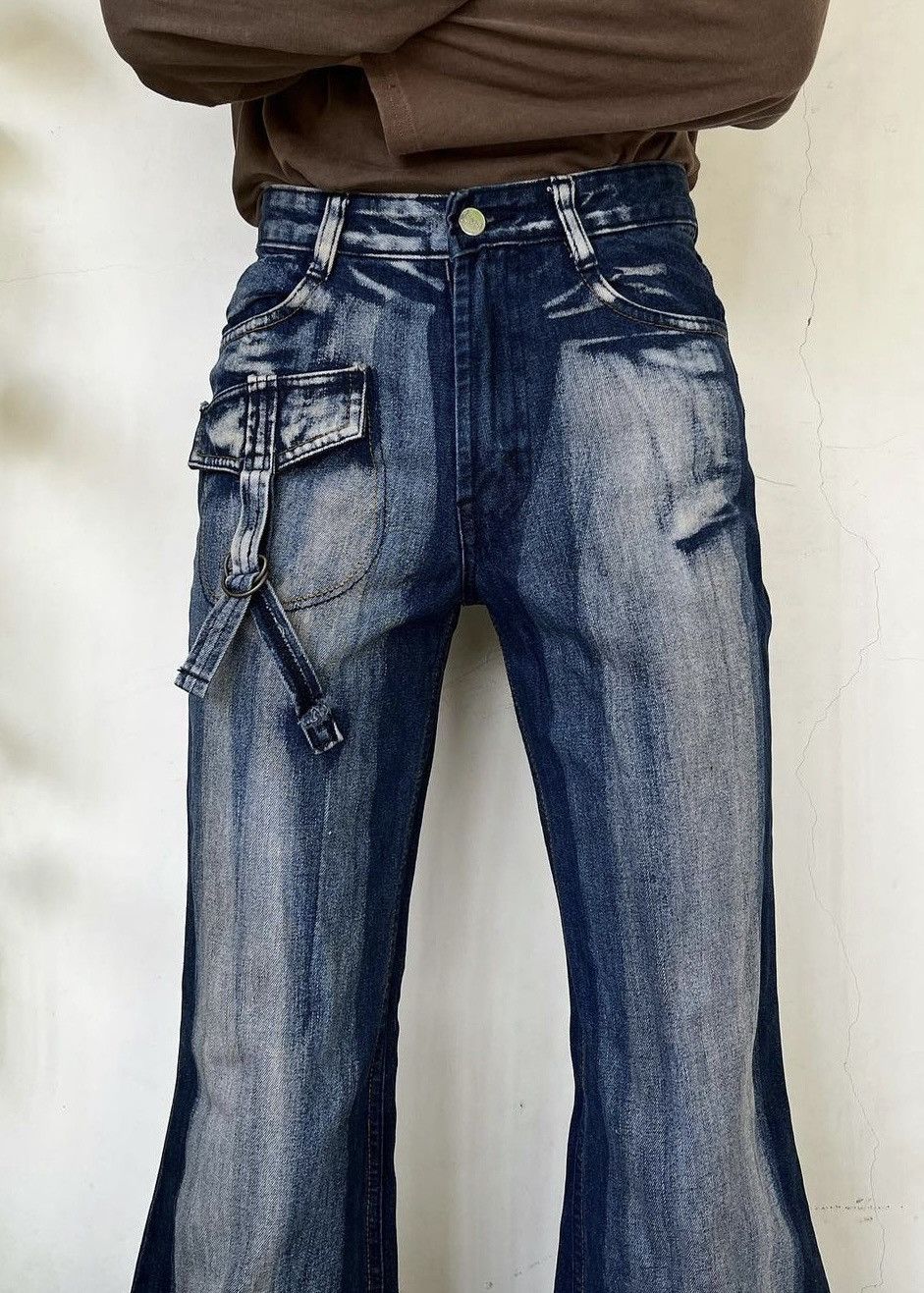 If Six Was Nine × Japanese Brand × Le Grande Bleu (L.G.B.) Y2K multipocket Japanese brand flare cargo jeans. Size 26" / US 2 / IT 38 - 2 Thumbnail