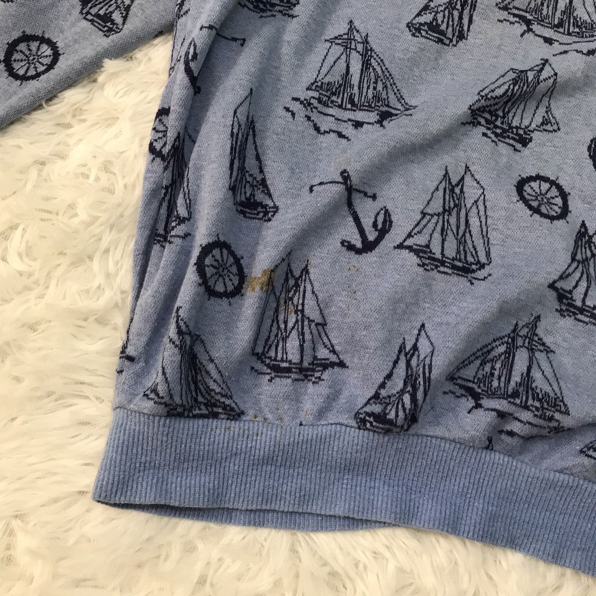 Christian Dior Monsieur Christian Dior Half Button Sweatshirt/Shirt Yacht Overprint Size US L / EU 52-54 / 3 - 8 Thumbnail