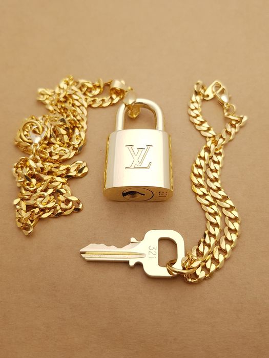 Louis Vuitton Padlock With Chain Bracelet