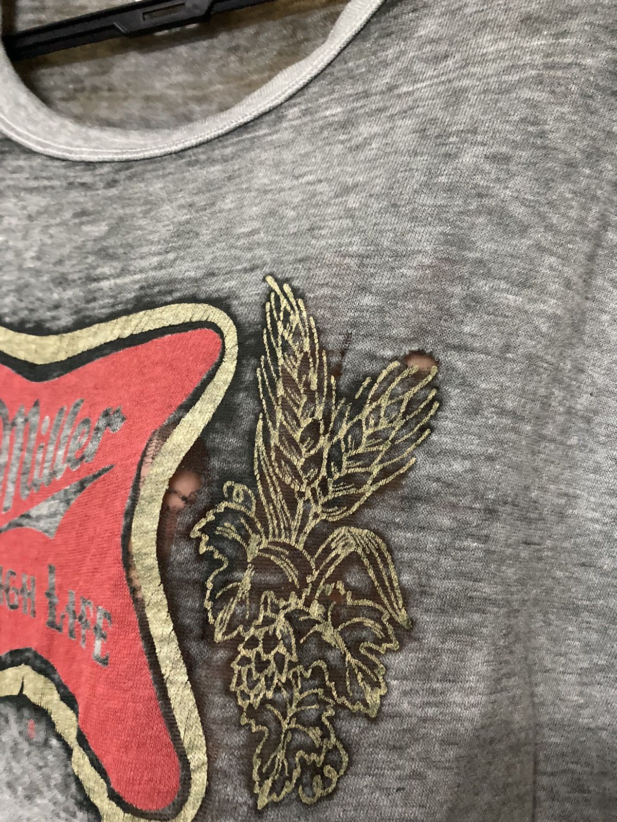 Vintage Vintage 80s Miller High Life Distressed Paper Thin Shirt Size US XL / EU 56 / 4 - 11 Thumbnail