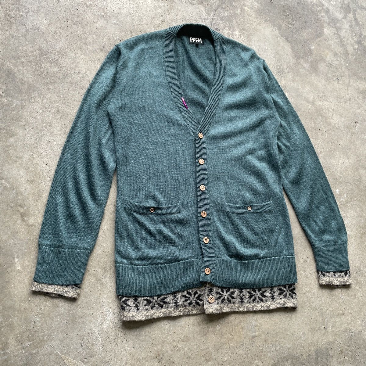 PPFM Vintage‼️ PPFM Emerald Green Rare Cardigan Knitwear Size US M / EU 48-50 / 2 - 2 Thumbnail