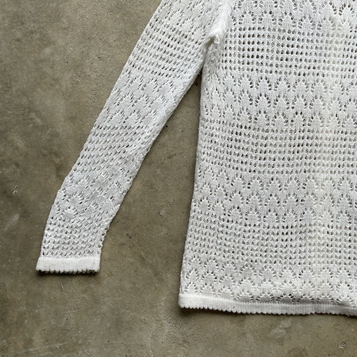 Japanese Brand Vintage Japanese Made Mesh Net Cardigan Knitwear Rare Size US S / EU 44-46 / 1 - 8 Thumbnail