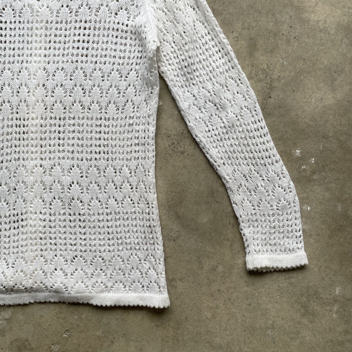 Japanese Brand Vintage Japanese Made Mesh Net Cardigan Knitwear Rare Size US S / EU 44-46 / 1 - 7 Thumbnail