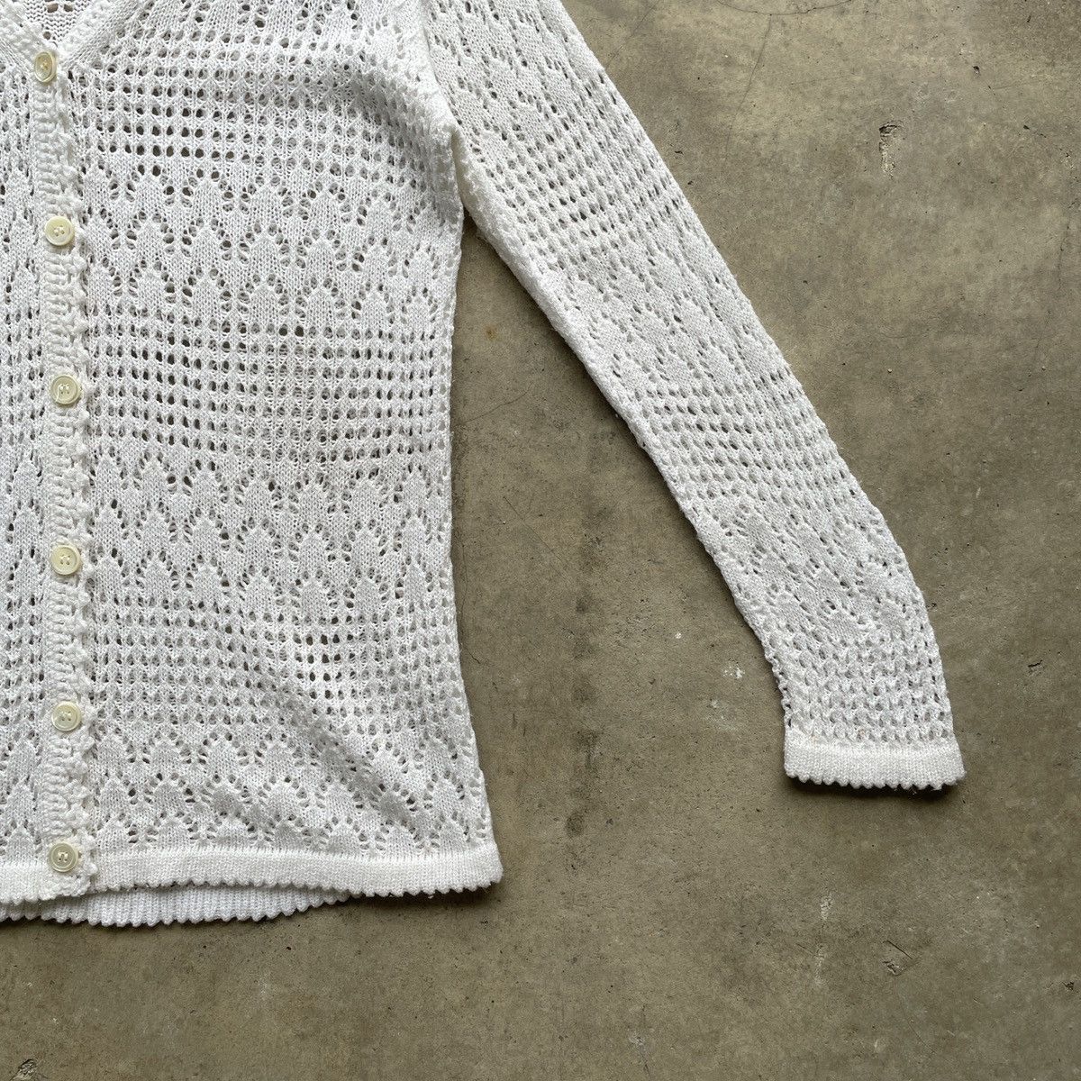 Japanese Brand Vintage Japanese Made Mesh Net Cardigan Knitwear Rare Size US S / EU 44-46 / 1 - 5 Thumbnail
