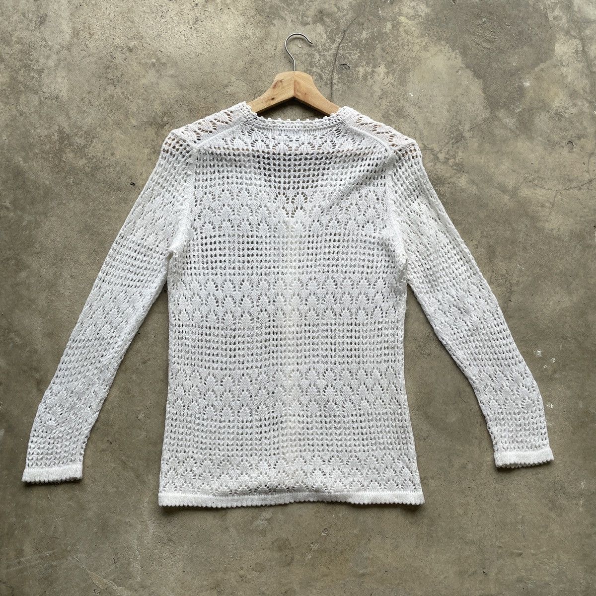 Japanese Brand Vintage Japanese Made Mesh Net Cardigan Knitwear Rare Size US S / EU 44-46 / 1 - 10 Thumbnail