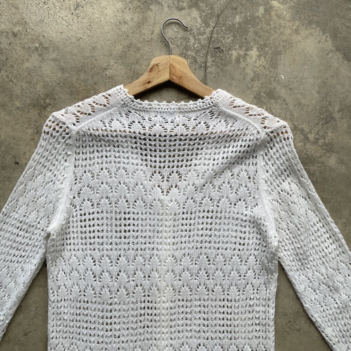 Japanese Brand Vintage Japanese Made Mesh Net Cardigan Knitwear Rare Size US S / EU 44-46 / 1 - 9 Thumbnail