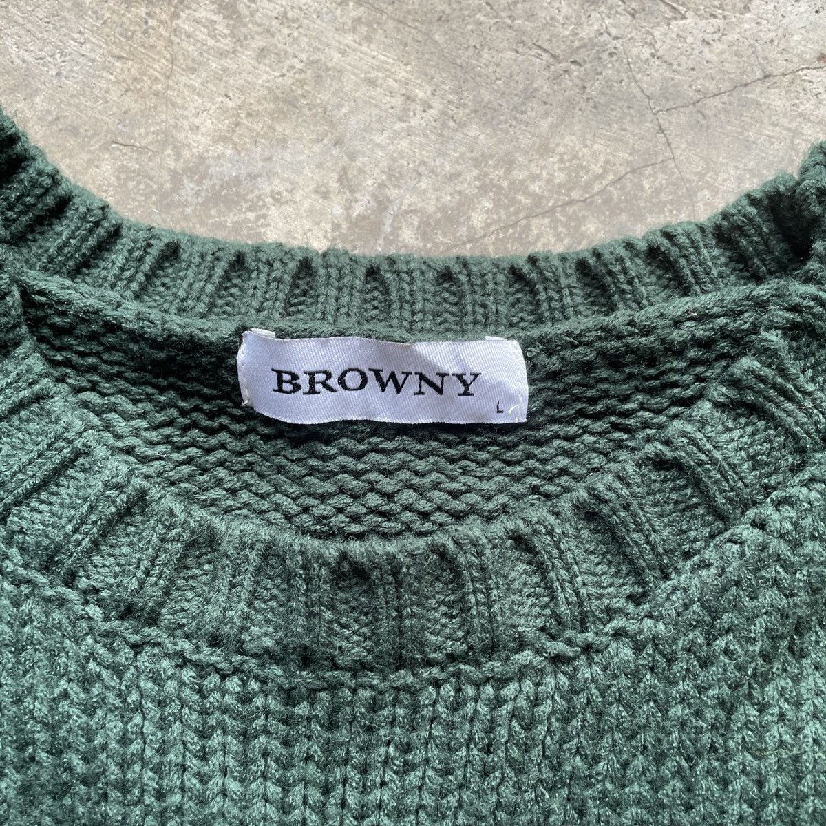 Aran Isles Knitwear Vintage American Flag Big Log Knit Browny Knitwear Sweater Size US XL / EU 56 / 4 - 6 Thumbnail