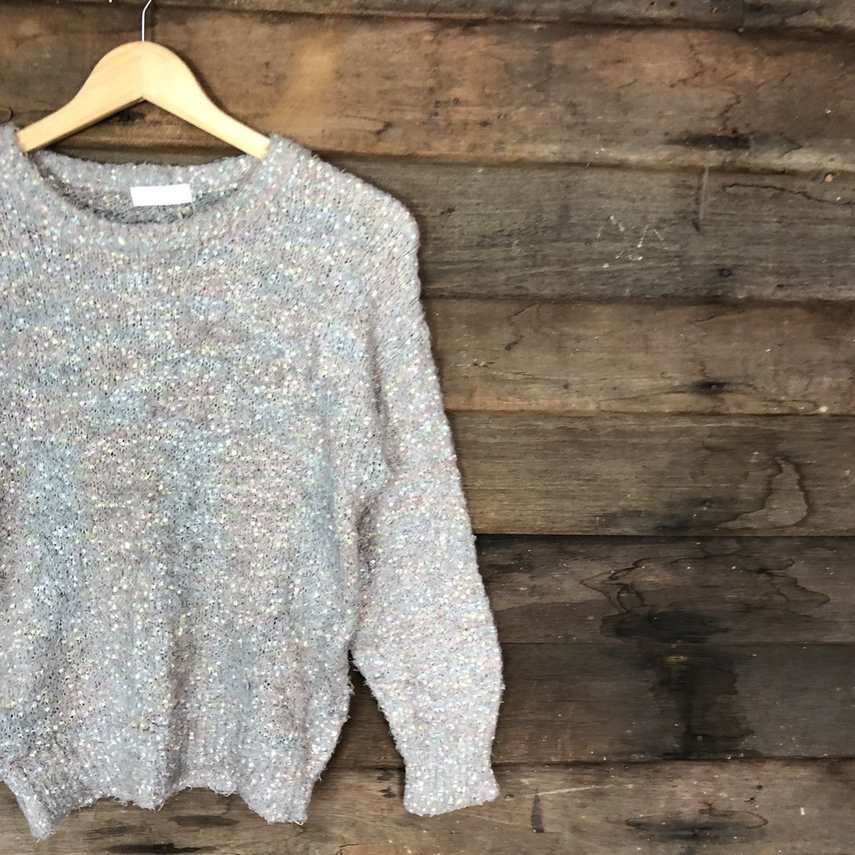 Homespun Knitwear × Japanese Brand DL E Hythe light Pink Mohair Shag Shaggy Knitwear #B641 Size S / US 4 / IT 40 - 5 Thumbnail