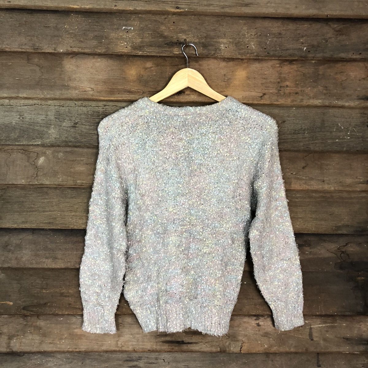 Homespun Knitwear × Japanese Brand DL E Hythe light Pink Mohair Shag Shaggy Knitwear #B641 Size S / US 4 / IT 40 - 12 Thumbnail
