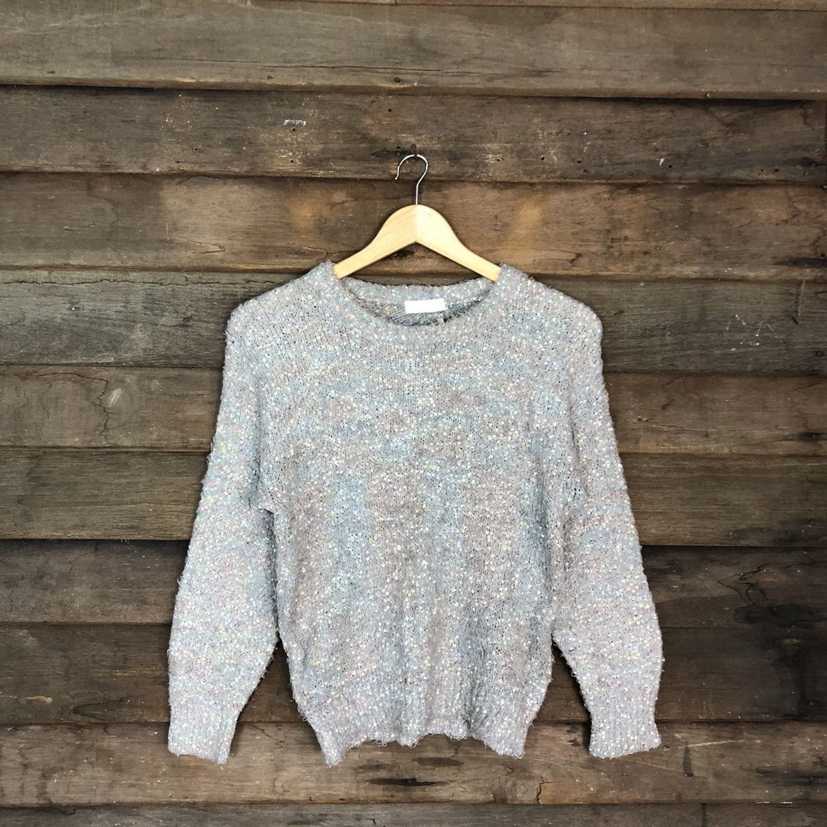 Homespun Knitwear × Japanese Brand DL E Hythe light Pink Mohair Shag Shaggy Knitwear #B641 Size S / US 4 / IT 40 - 1 Thumbnail