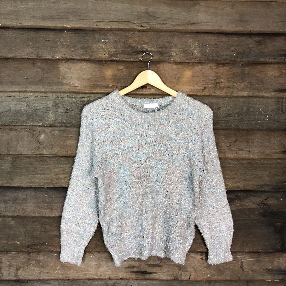 Homespun Knitwear × Japanese Brand DL E Hythe light Pink Mohair Shag Shaggy Knitwear #B641 Size S / US 4 / IT 40 - 3 Thumbnail
