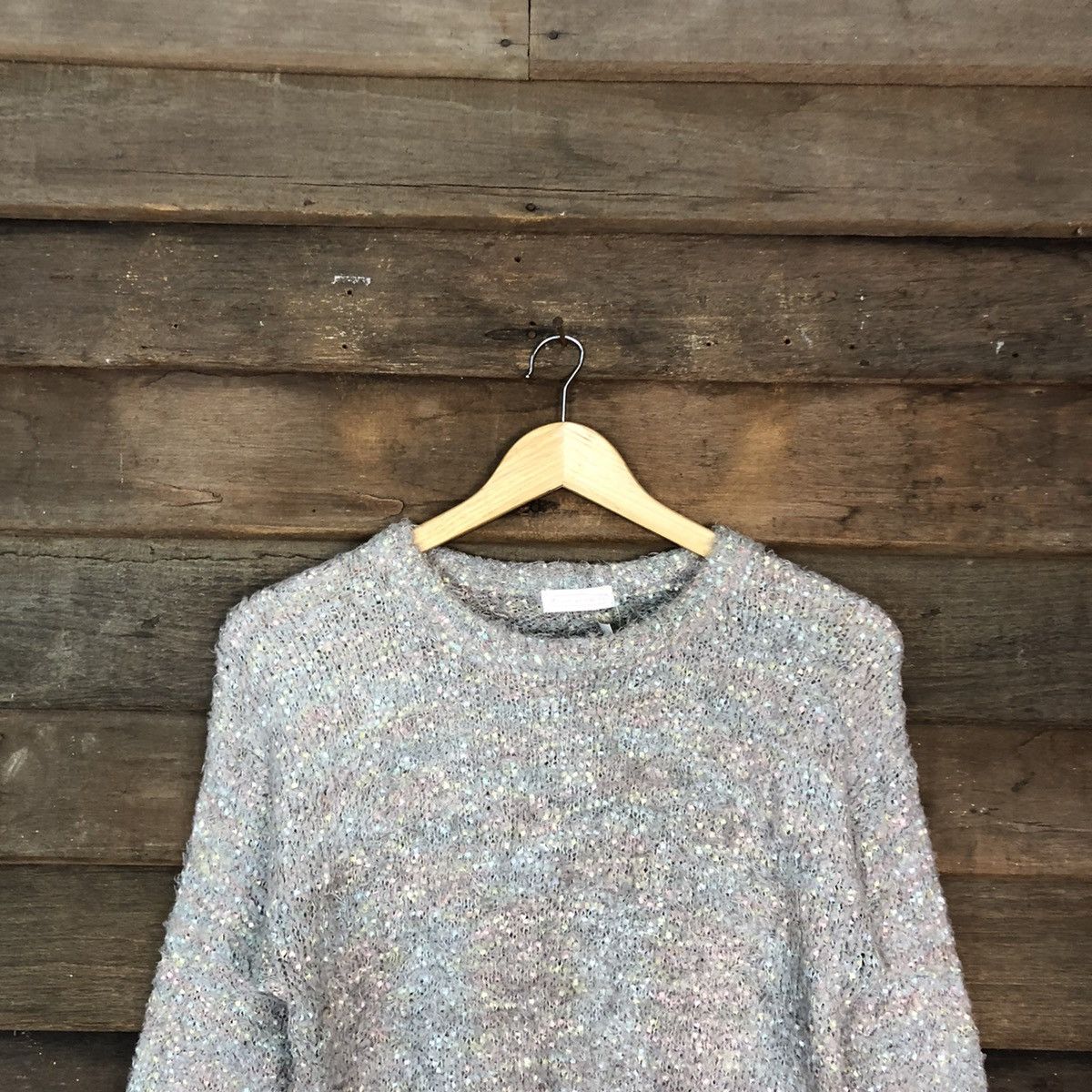 Homespun Knitwear × Japanese Brand DL E Hythe light Pink Mohair Shag Shaggy Knitwear #B641 Size S / US 4 / IT 40 - 2 Thumbnail