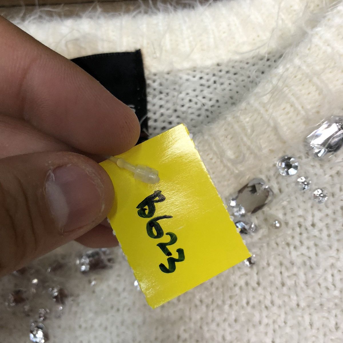 Homespun Knitwear × Japanese Brand DL Hk Work London White Mohair Knitwear #B623 Size M / US 6-8 / IT 42-44 - 11 Thumbnail