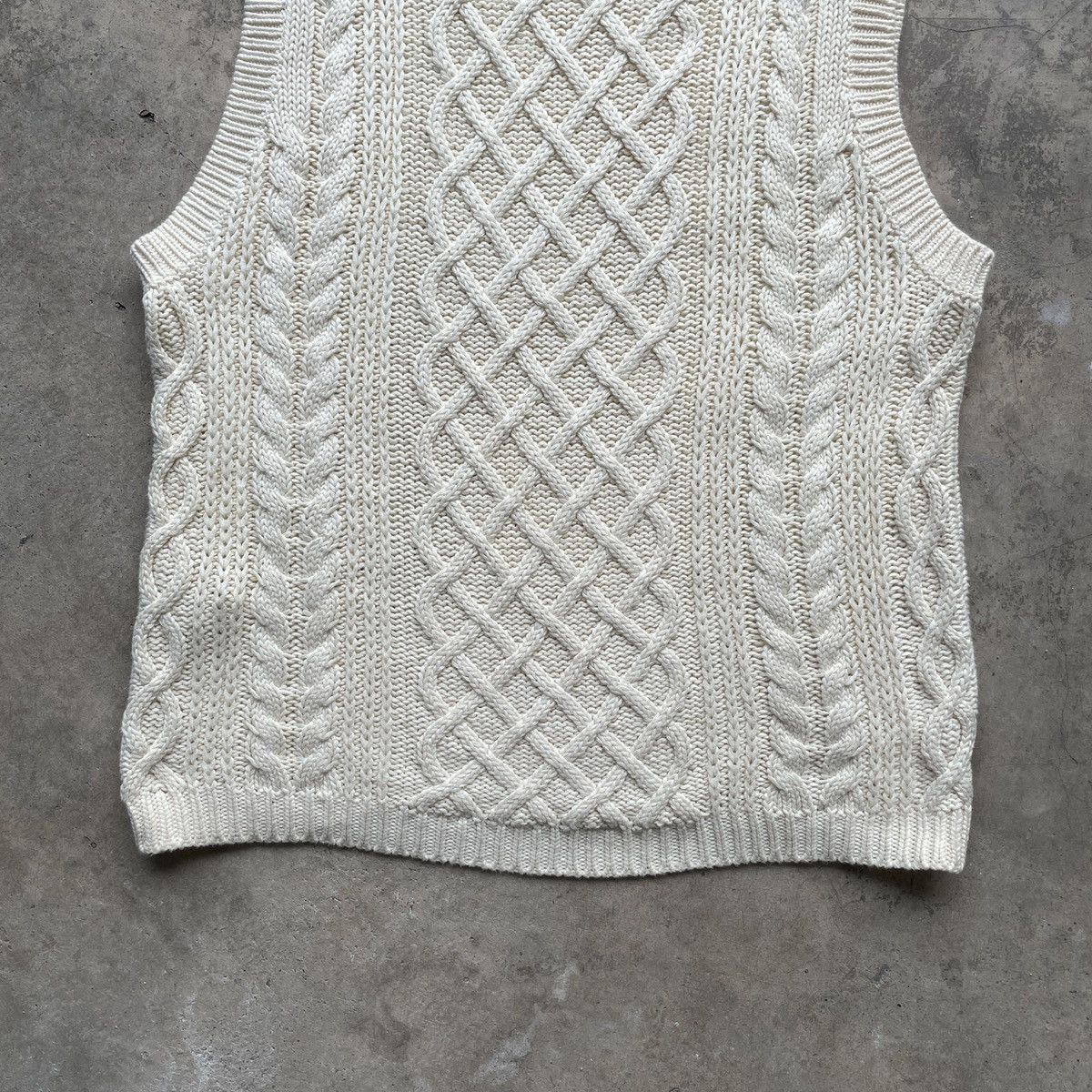 Vintage Knit Plus Knitted Sleeveless Knitwear Sweater