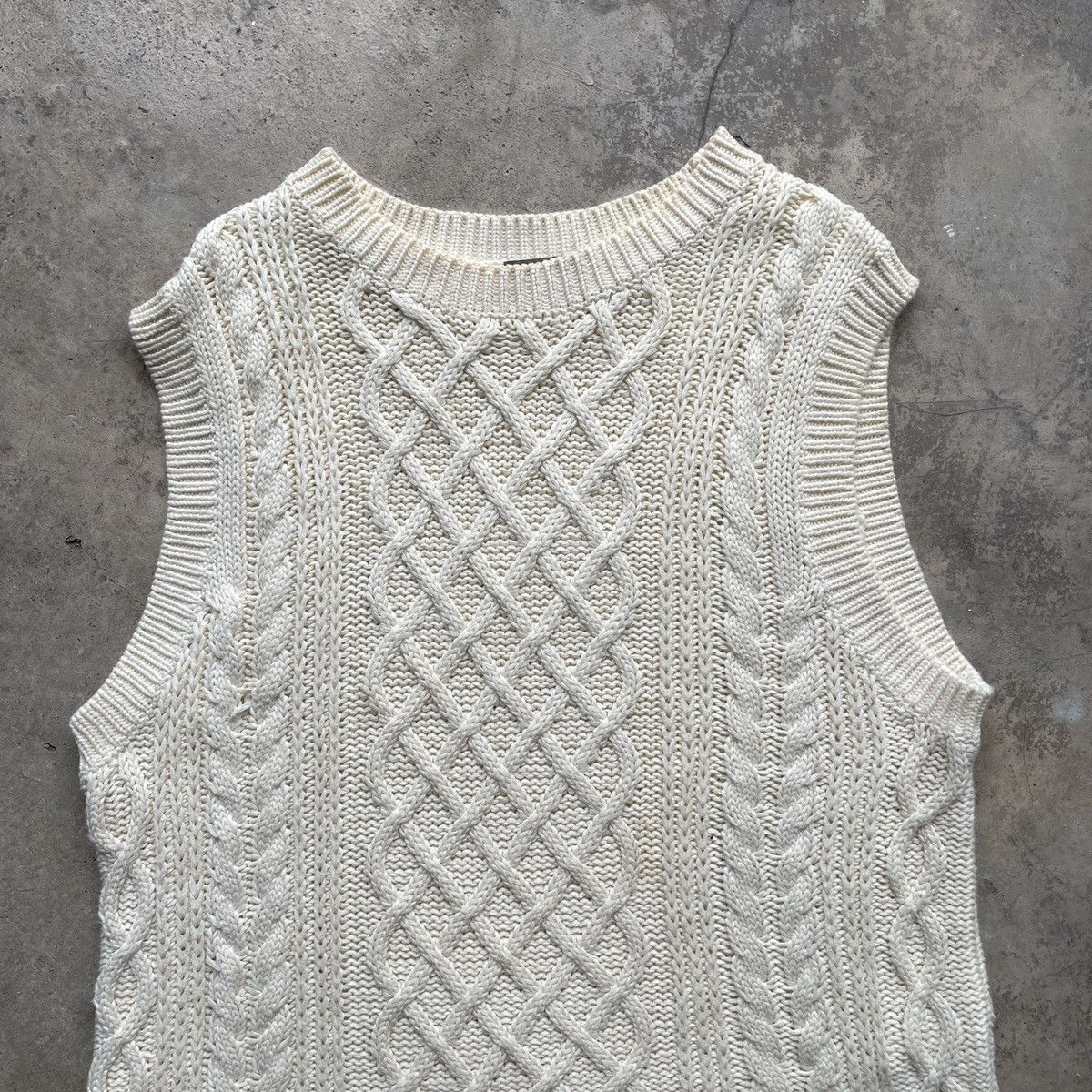 Vintage Knit Plus Knitted Sleeveless Knitwear Sweater