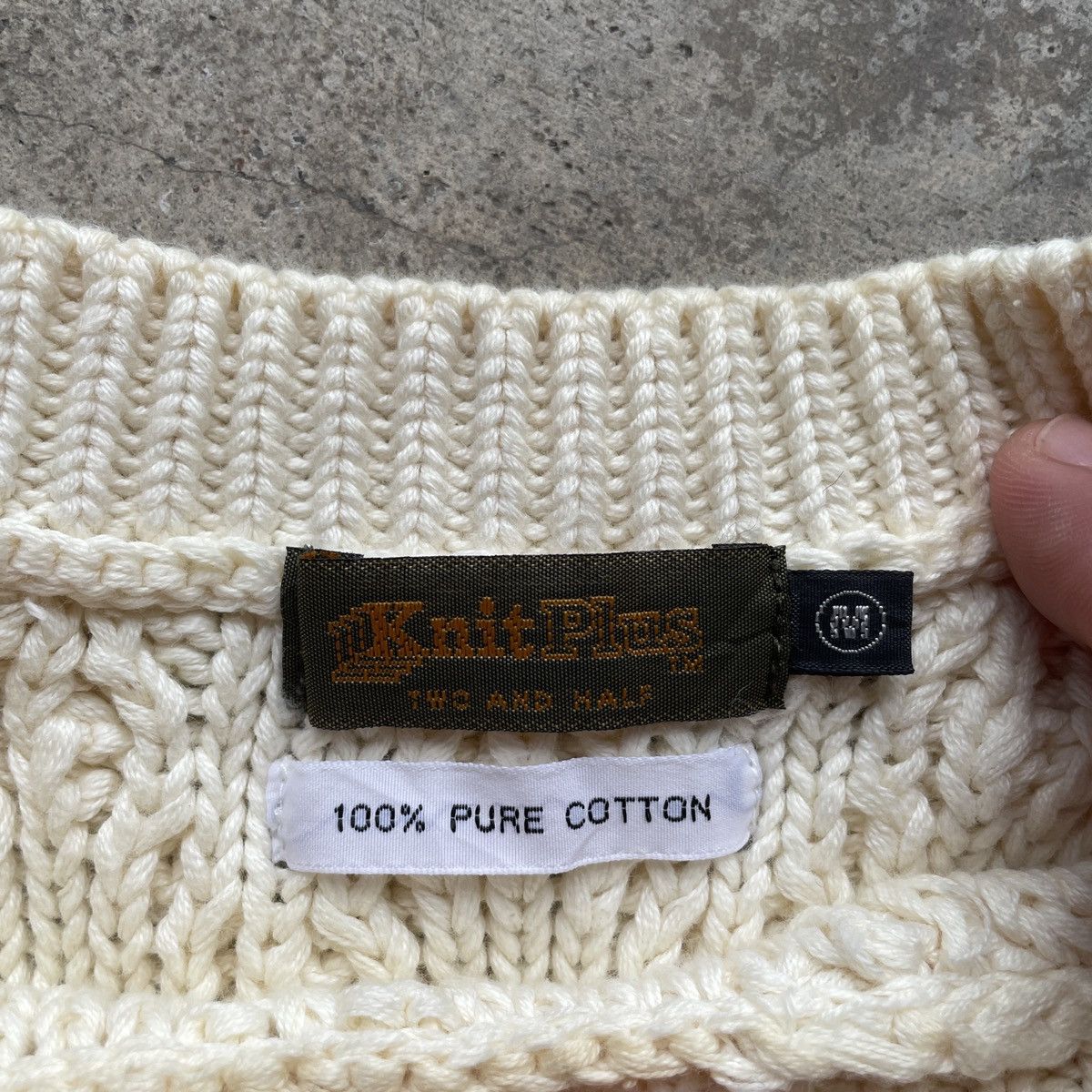 Vintage Knit Plus Knitted Sleeveless Knitwear Sweater