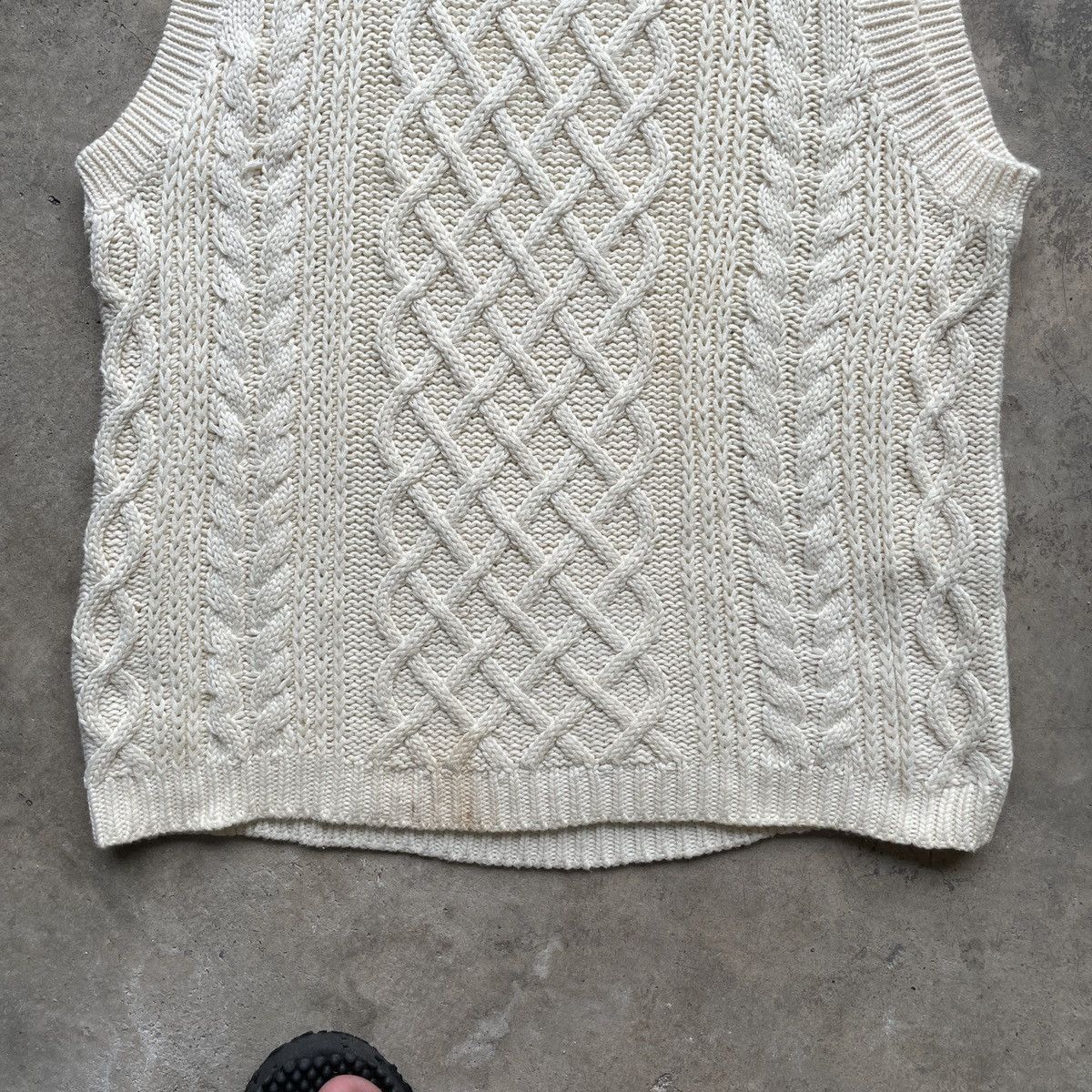 Vintage Knit Plus Knitted Sleeveless Knitwear Sweater