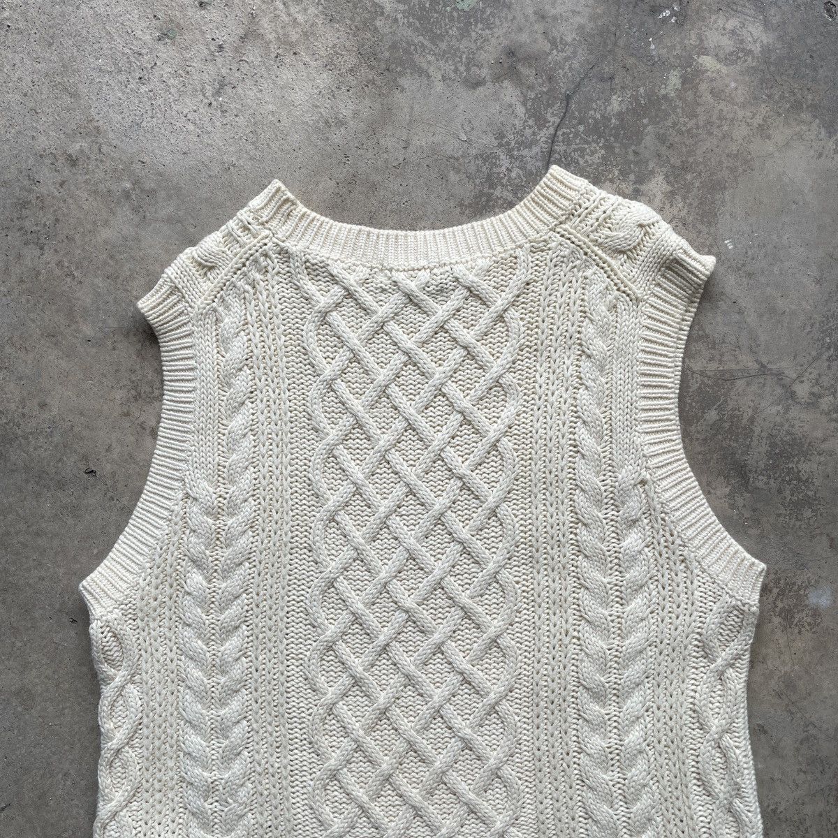 Vintage Knit Plus Knitted Sleeveless Knitwear Sweater