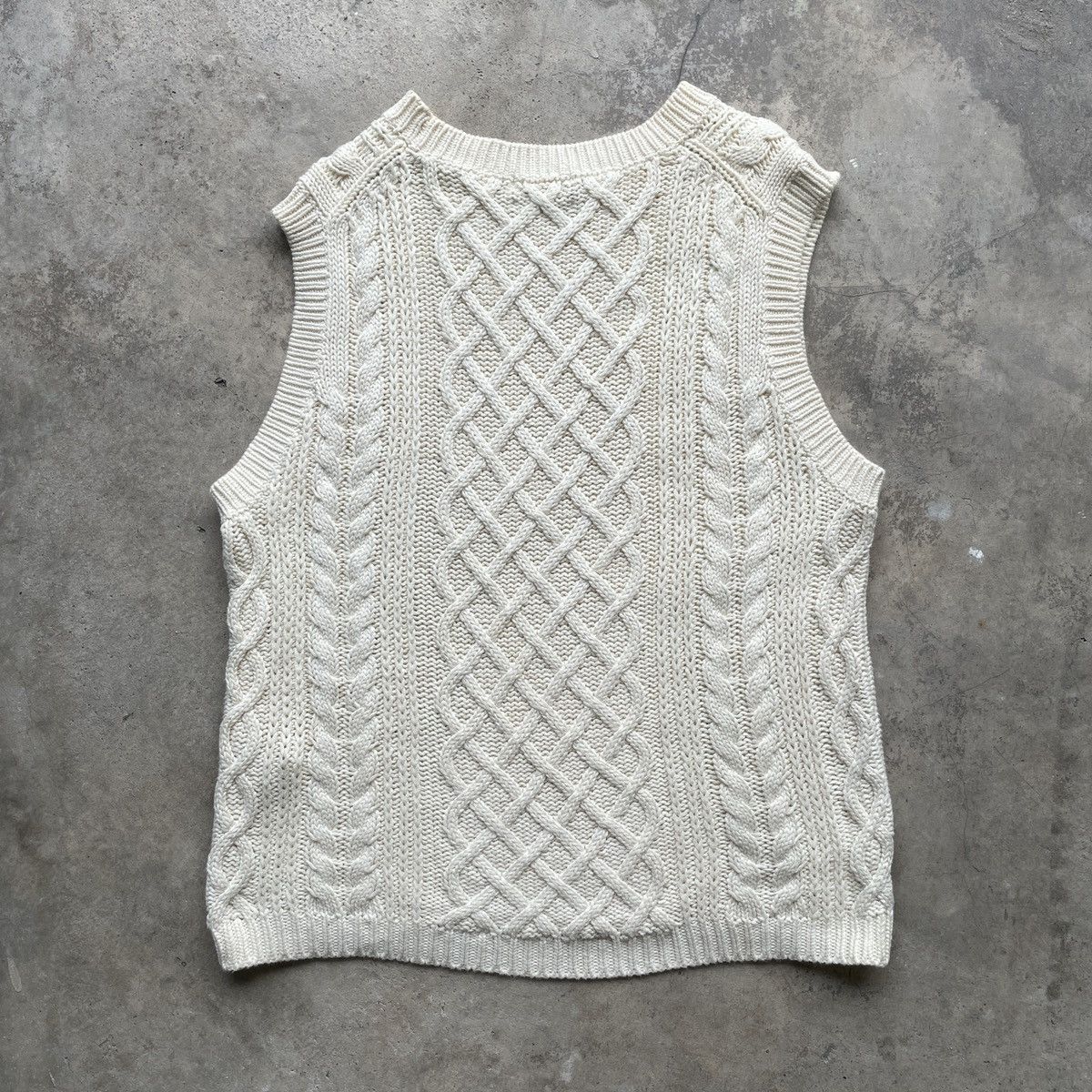 Vintage Knit Plus Knitted Sleeveless Knitwear Sweater