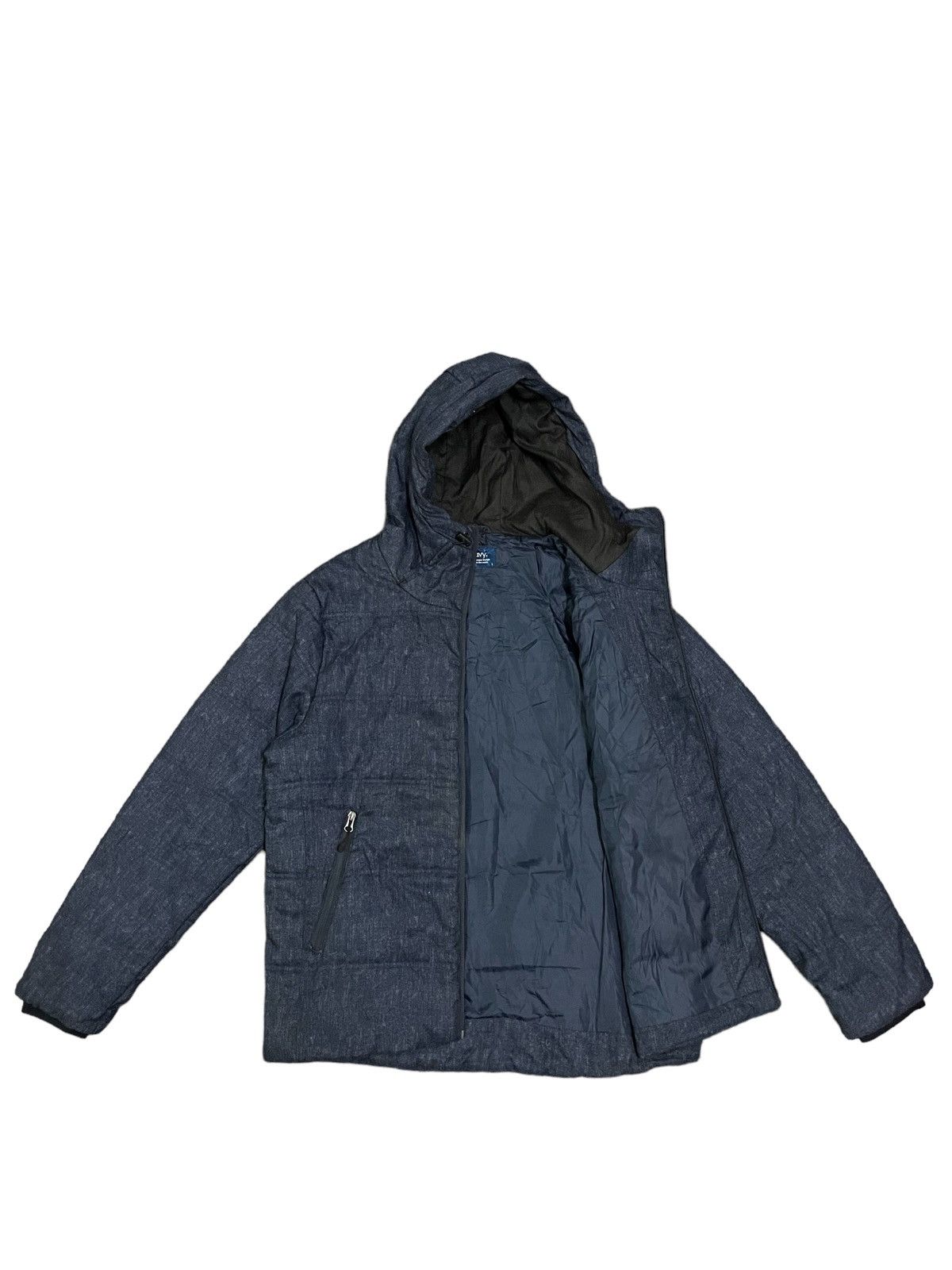 Japanese Brand Vintage Japanese Brand Denim Style Puffer Jacket Size US M / EU 48-50 / 2 - 2 Thumbnail