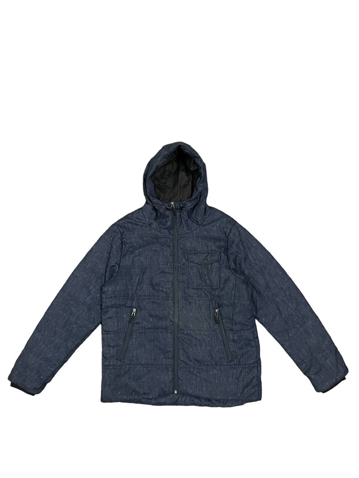 Japanese Brand Vintage Japanese Brand Denim Style Puffer Jacket Size US M / EU 48-50 / 2 - 1 Thumbnail